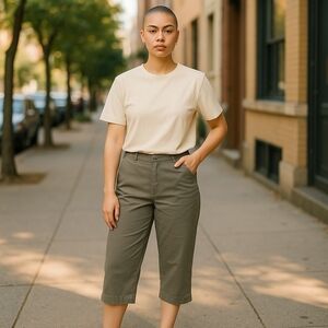 St. John's Bay Olive Capri Pants